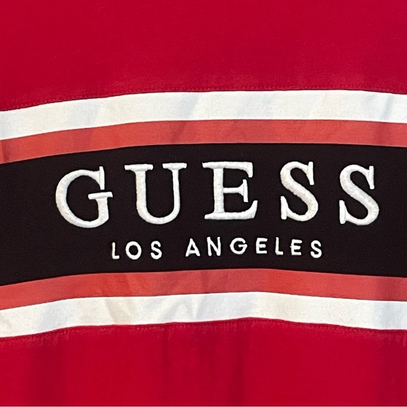 Bundle of 2 Men’s size Large Guess short sleeved tee shirts. Main color is red. - Picture 4 of 6